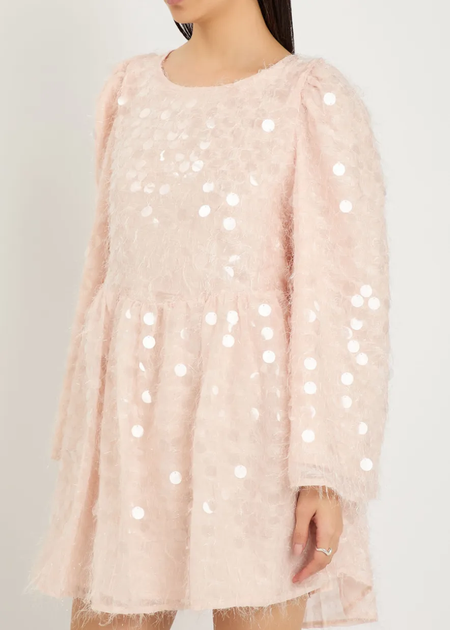 Teese embellished voile mini dress