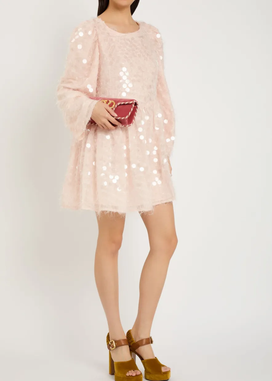 Teese embellished voile mini dress