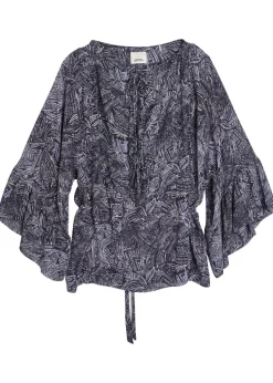 Tekia printed silk blouse