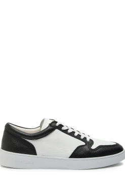 Telier panelled grained leather sneakers