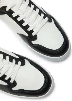 Telier panelled grained leather sneakers