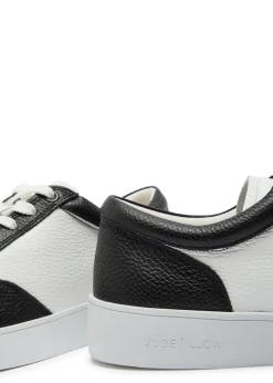 Telier panelled grained leather sneakers