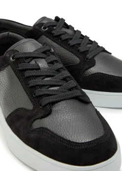 Telier panelled grained leather sneakers