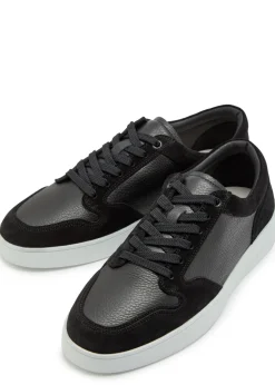 Telier panelled grained leather sneakers