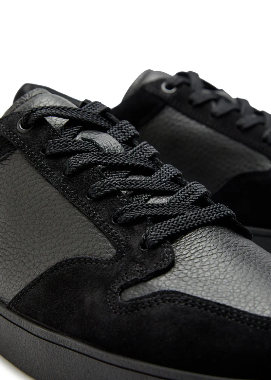 Telier panelled grained leather sneakers