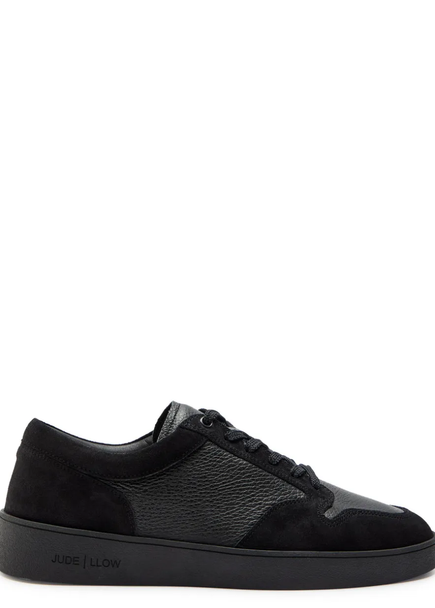 Telier panelled grained leather sneakers