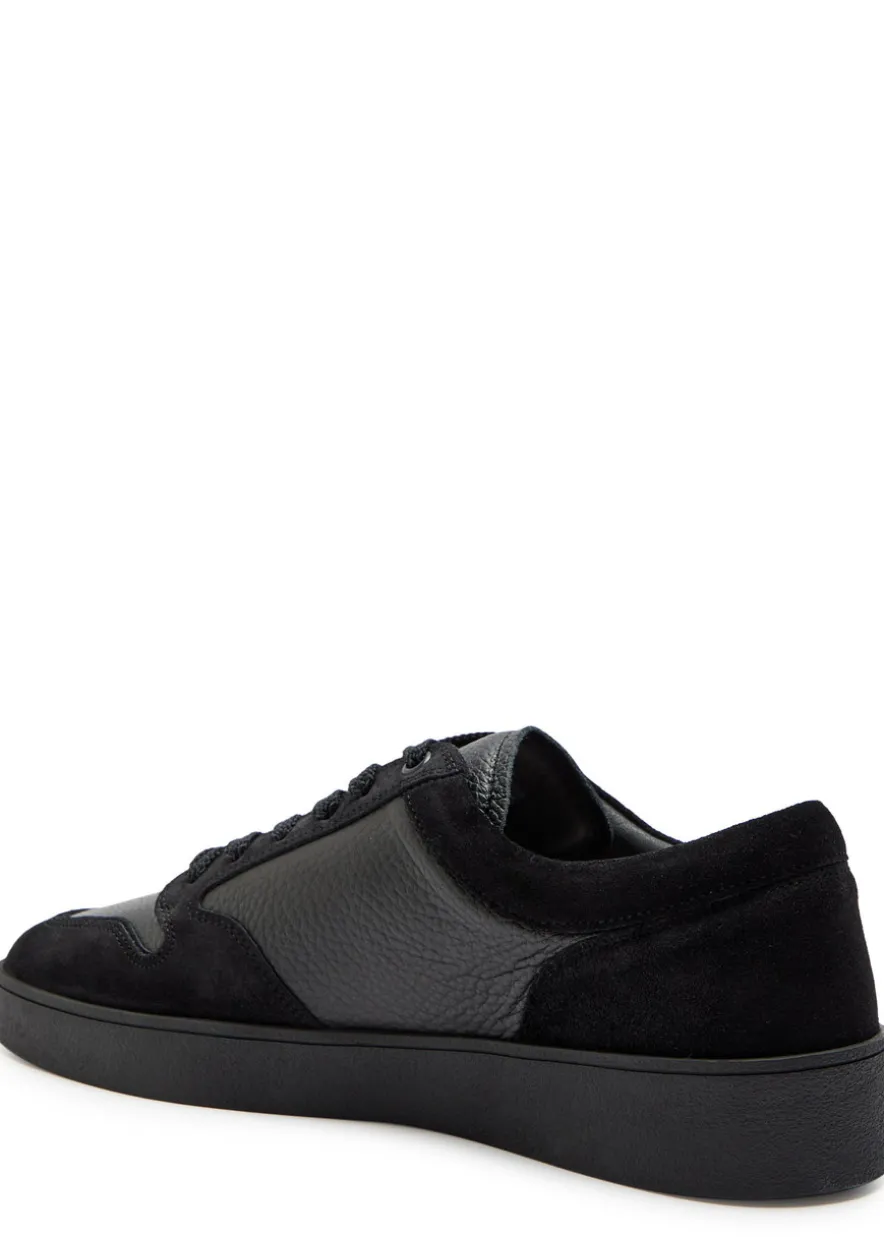 Telier panelled grained leather sneakers