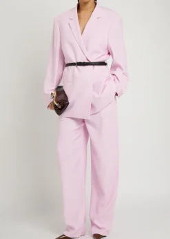 Temi slubbed woven trousers