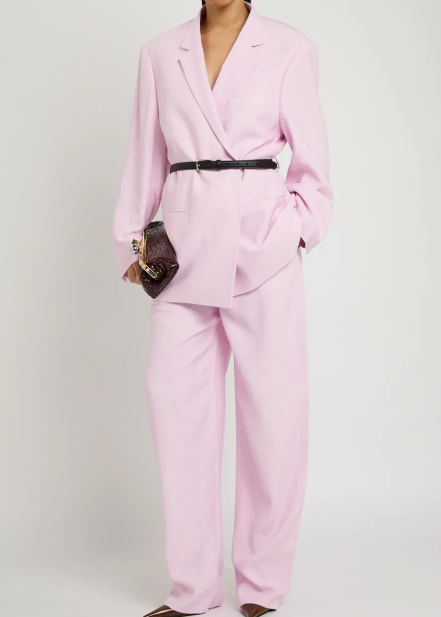 Temi slubbed woven trousers