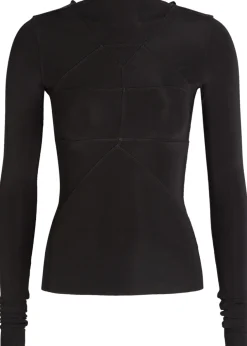 Temple stretch-jersey top