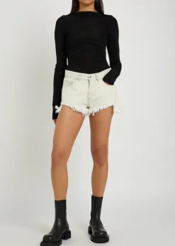 Temple stretch-jersey top
