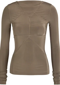 Temple stretch-jersey top