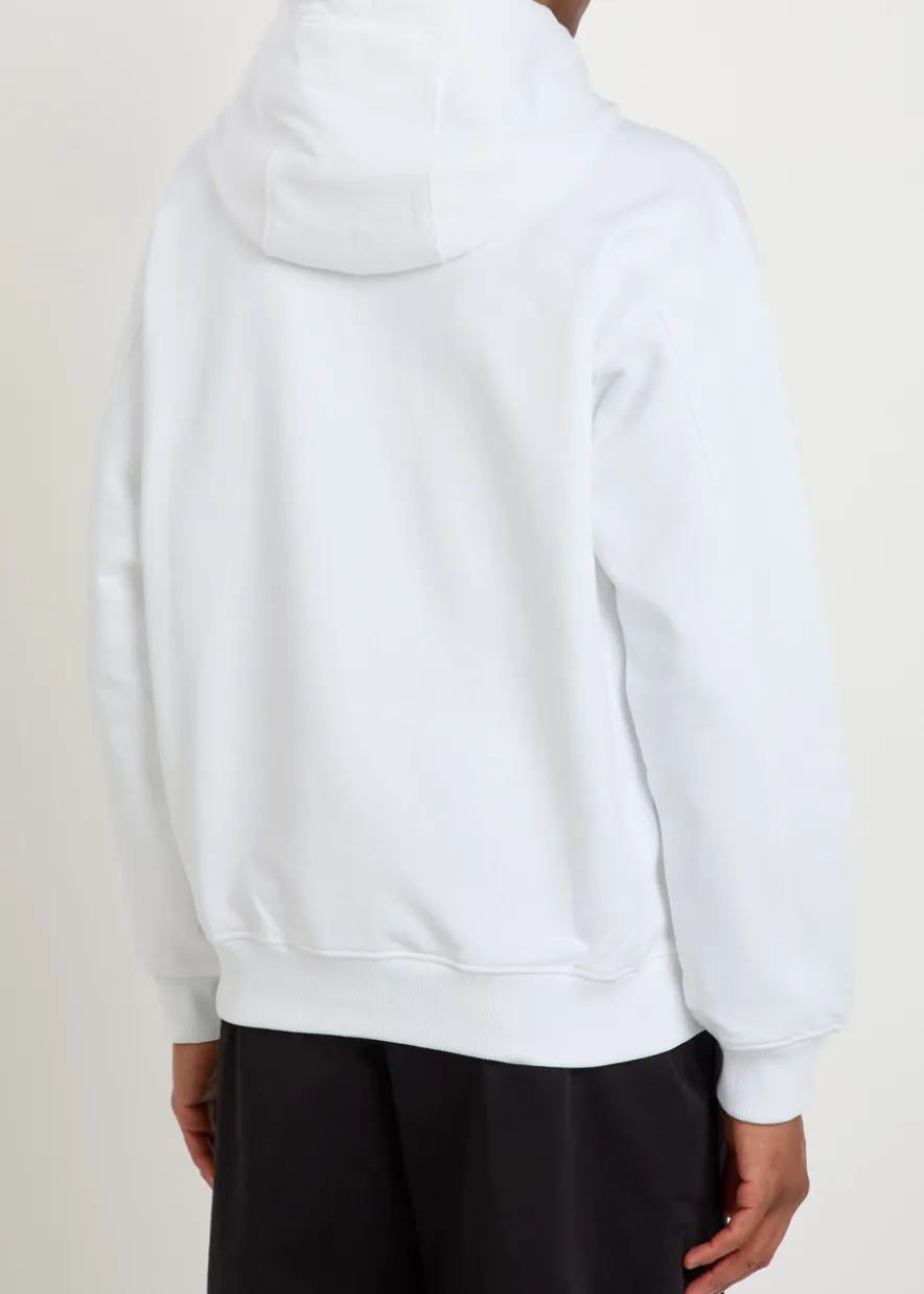 Tennis Club logo-print hooded cotton sweatshirt