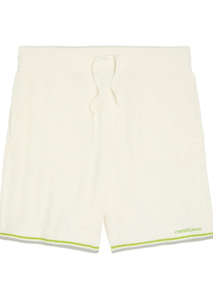 Tennis striped bouclé shorts