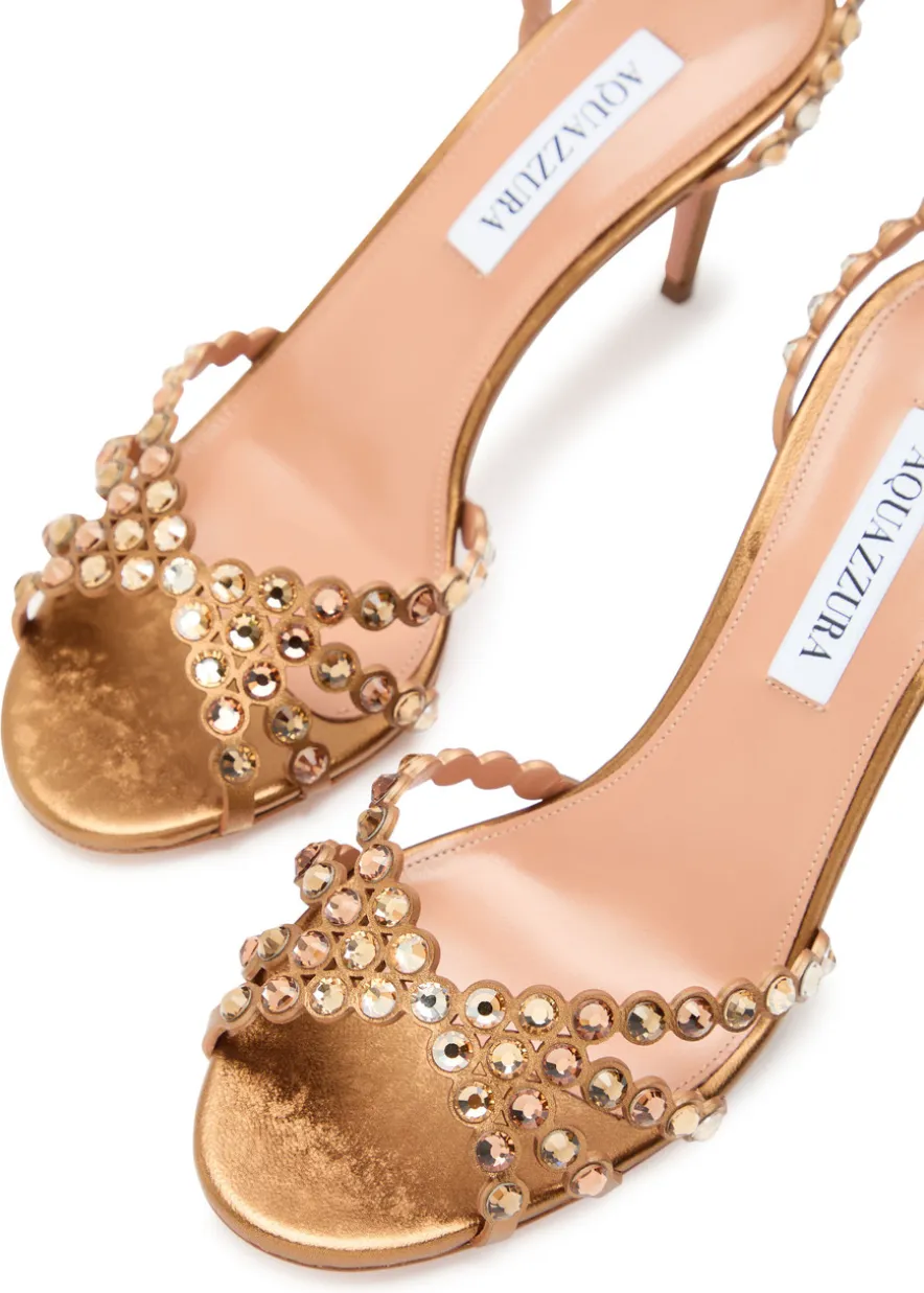 Tequila 85 embellished metallic leather sandals