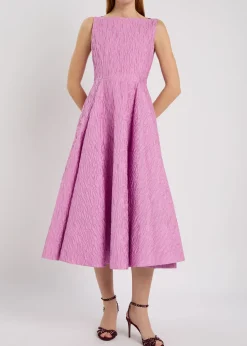 Tera cloqué midi dress