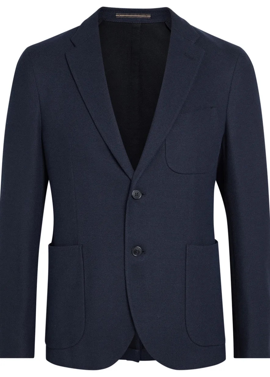 Textured cotton blazer