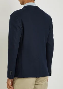 Textured cotton blazer