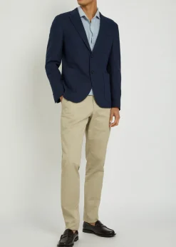 Textured cotton blazer