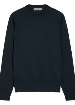Textured cotton-blend jumper