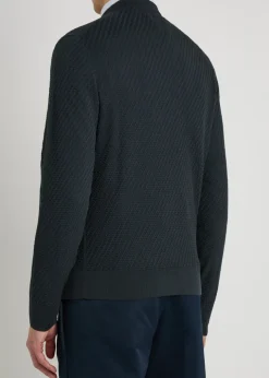 Textured cotton-blend jumper