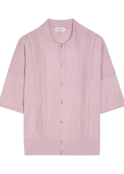 Textured fine-knit top