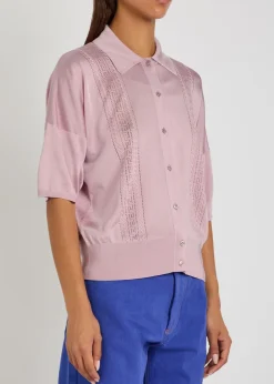 Textured fine-knit top