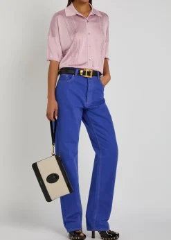 Textured fine-knit top