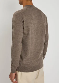 Textured fine-knit wool jumper