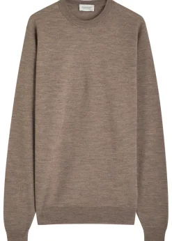 Textured fine-knit wool jumper