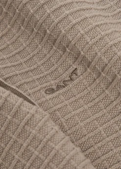 Textured-knit cotton polo shirt