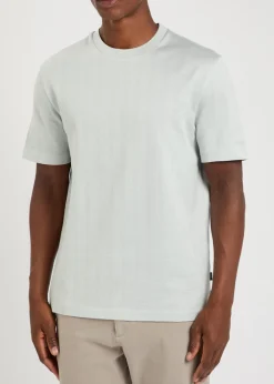 Textured-knit cotton T-shirt