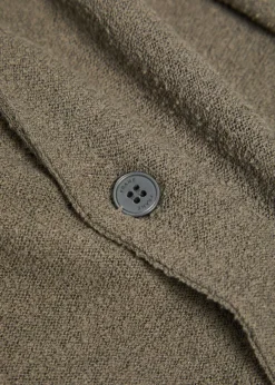 Textured-knit linen and silk-blend shirt