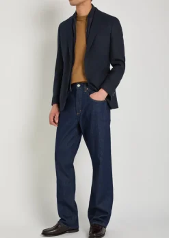 Textured layered cotton-blend blazer