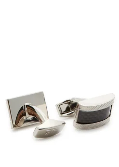 Textured palladium-plated cufflinks