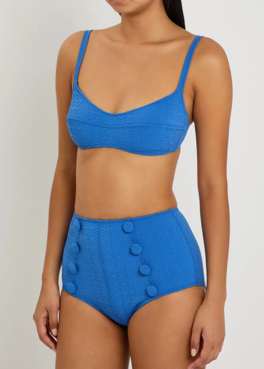 Textured seersucker bikini