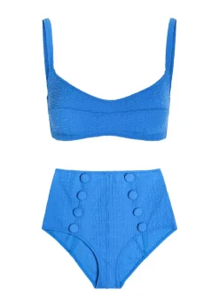 Textured seersucker bikini
