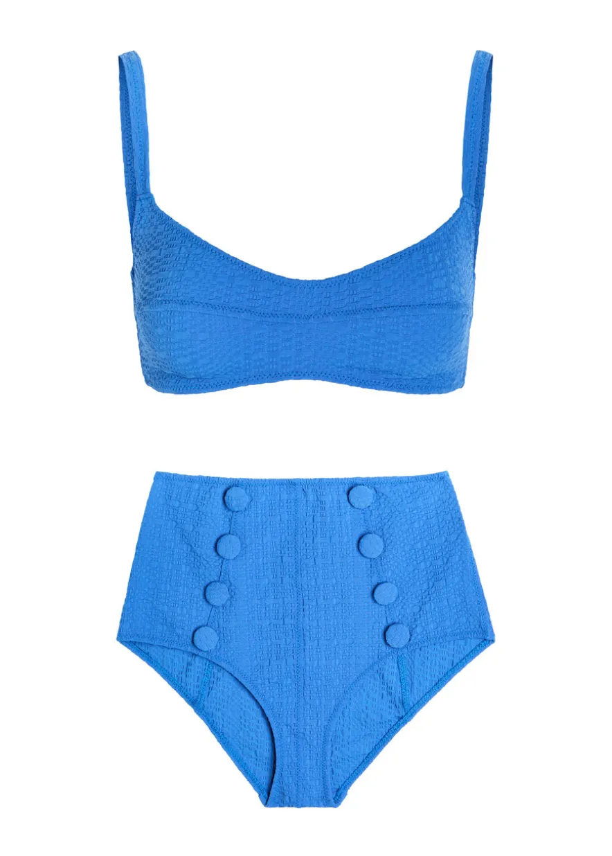 Textured seersucker bikini
