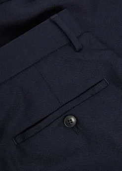 Textured slim-leg stretch-wool trousers
