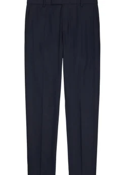 Textured slim-leg stretch-wool trousers