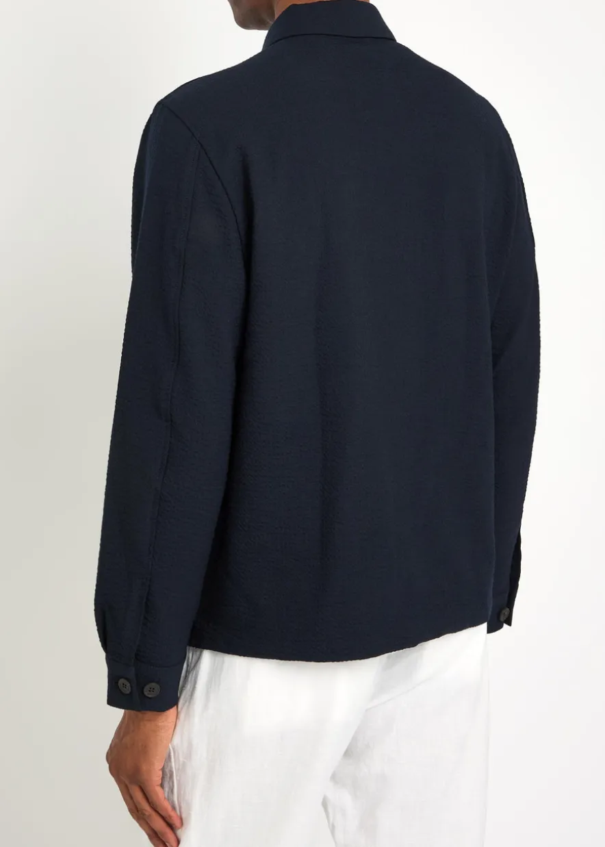 Textured stretch-wool jacket