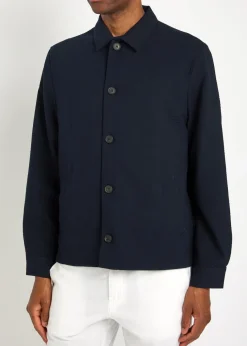 Textured stretch-wool jacket
