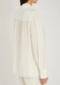 Thayer neck tie georgette blouse