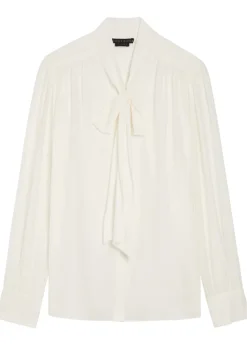 Thayer neck tie georgette blouse