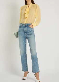Thayer tie neck georgette blouse