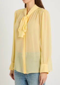 Thayer tie neck georgette blouse