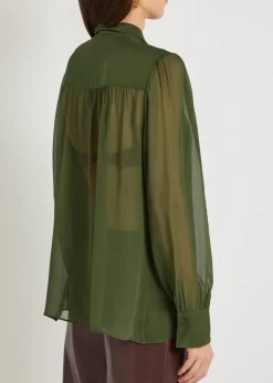 Thayer tie neck georgette blouse