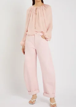 The Balloon silk blouse