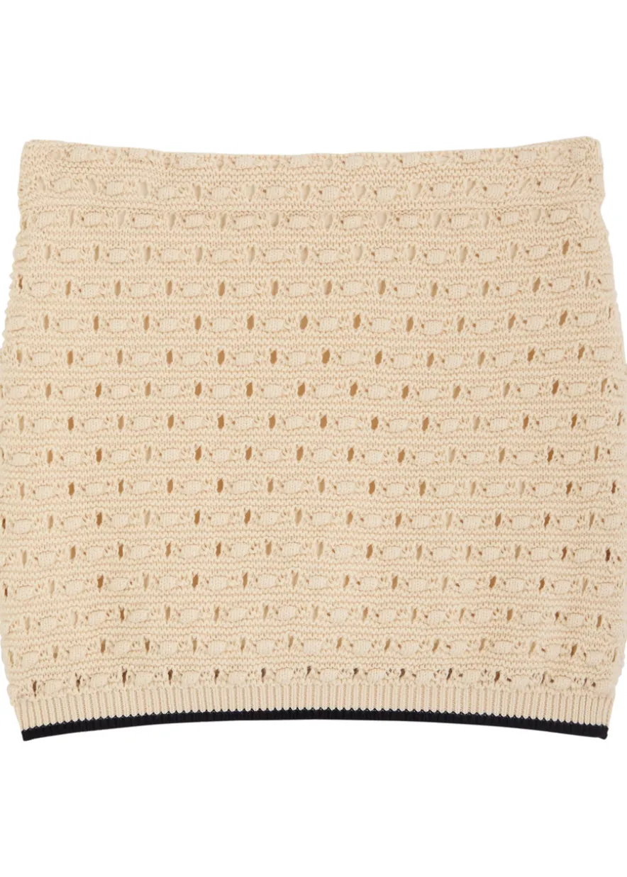 The Bauble open-knit mini skirt