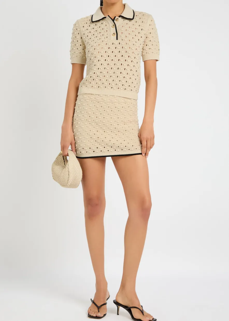 The Bauble open-knit mini skirt